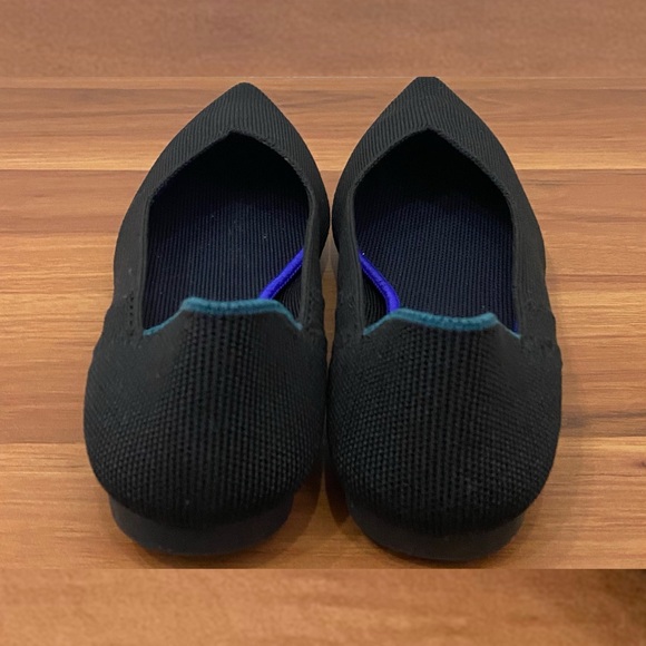 MHUIRE Black Knit Pointy Flats Size 5 - Picture 4 of 13